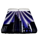 Superhero City Background Fitted Sheet (California King Size) View1