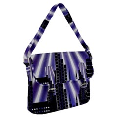 Superhero City Background Buckle Messenger Bag