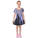 Superhero City Background Kids  Short Sleeve Velvet Dress View1