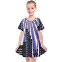 Superhero City Background Kids  Smock Dress View1