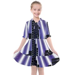 Superhero City Background Kids  All Frills Chiffon Dress by artworkshop