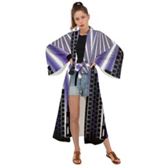 Superhero City Background Maxi Kimono by artworkshop