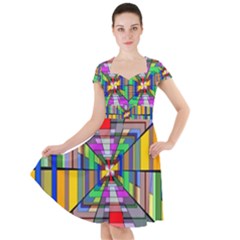 Art Background Abstract Cap Sleeve Midi Dress by artworkshop