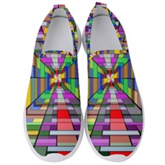 Art Background Abstract Men s Slip On Sneakers