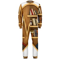 Bookshelf Heart Onepiece Jumpsuit (men) by artworkshop