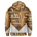 Bookshelf Heart Men s Overhead Hoodie View2