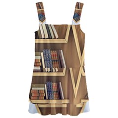 Bookshelf Heart Kids  Layered Skirt Swimsuit by artworkshop