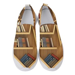 Bookshelf Heart Women s Slip On Sneakers by artworkshop