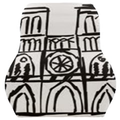 Gold Foil Notre Dame Car Seat Back Cushion  by artworkshop