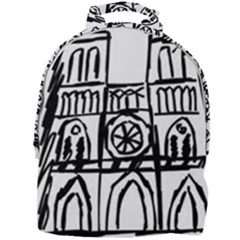 Gold Foil Notre Dame Mini Full Print Backpack by artworkshop