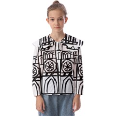 Gold Foil Notre Dame Kids  Peter Pan Collar Blouse by artworkshop