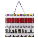 Halloween Borders Trick Zipper Large Tote Bag View1