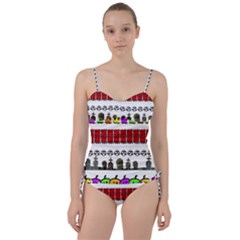 Halloween Borders Trick Sweetheart Tankini Set by artworkshop