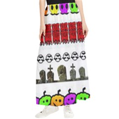 Halloween Borders Trick Maxi Chiffon Skirt