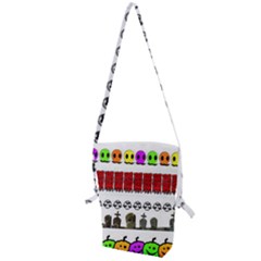 Halloween Borders Trick Folding Shoulder Bag by artworkshop