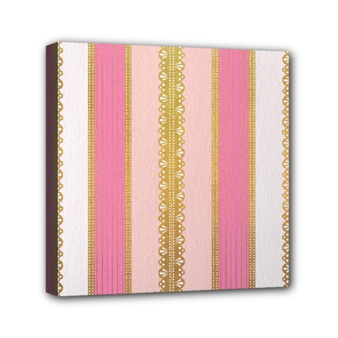 Lace Gold Euclidean Mini Canvas 6  X 6  (stretched) by artworkshop