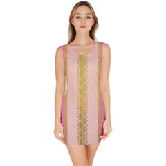 Lace Gold Euclidean Bodycon Dress by artworkshop