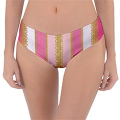 Lace Gold Euclidean Reversible Classic Bikini Bottoms by artworkshop