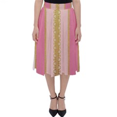 Lace Gold Euclidean Classic Midi Skirt by artworkshop