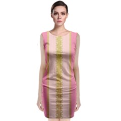 Lace Gold Euclidean Classic Sleeveless Midi Dress by artworkshop