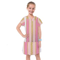 Lace Gold Euclidean Kids  Drop Waist Dress by artworkshop