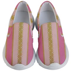 Lace Gold Euclidean Kids Lightweight Slip Ons by artworkshop