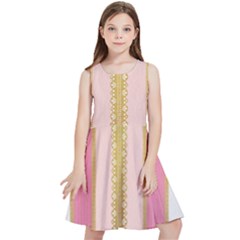 Lace Gold Euclidean Kids  Skater Dress by artworkshop