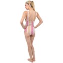 Lace Gold Euclidean Cross Front Low Back Swimsuit View2