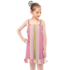 Lace Gold Euclidean Kids  Overall Dress by artworkshop