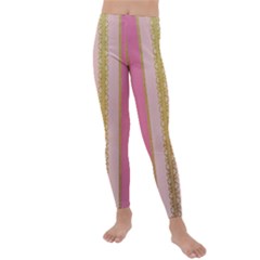 Lace Gold Euclidean Kids  Lightweight Velour Leggings by artworkshop