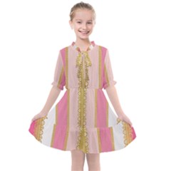 Lace Gold Euclidean Kids  All Frills Chiffon Dress by artworkshop