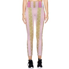 Lace Gold Euclidean Pocket Leggings  by artworkshop