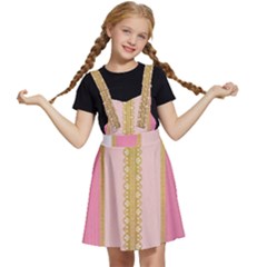 Lace Gold Euclidean Kids  Apron Dress by artworkshop