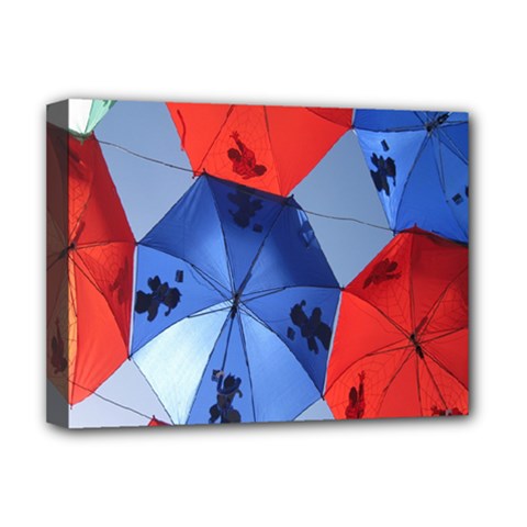 Letters Pattern Folding Umbrellas 2 Deluxe Canvas 16  X 12  (stretched)  by artworkshop