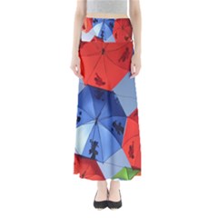 Letters Pattern Folding Umbrellas 2 Full Length Maxi Skirt by artworkshop