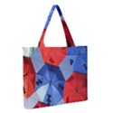 Letters Pattern Folding Umbrellas 2 Zipper Medium Tote Bag View2