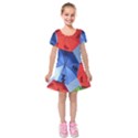 Letters Pattern Folding Umbrellas 2 Kids  Short Sleeve Velvet Dress View1