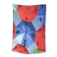 Letters Pattern Folding Umbrellas 2 Small Tapestry by artworkshop