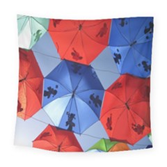 Letters Pattern Folding Umbrellas 2 Square Tapestry (large)