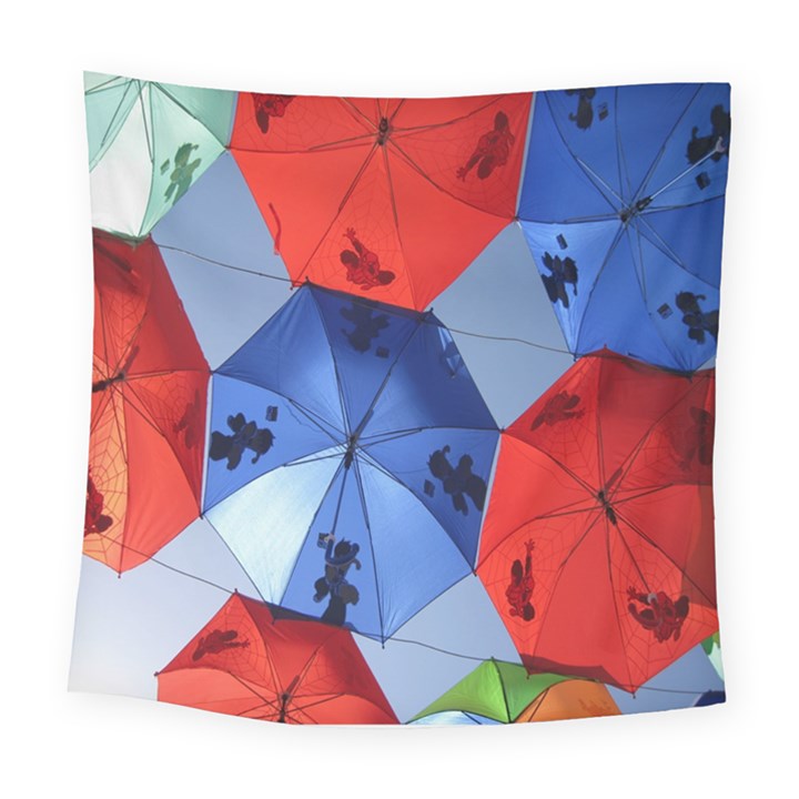 Letters Pattern Folding Umbrellas 2 Square Tapestry (Large)