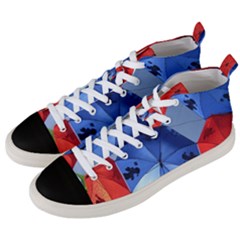 Letters Pattern Folding Umbrellas 2 Men s Mid-top Canvas Sneakers by artworkshop