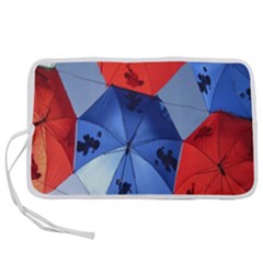 Letters Pattern Folding Umbrellas 2 Pen Storage Case (l) by artworkshop