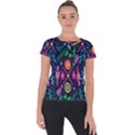 Pattern Nature Design Short Sleeve Sports Top  View1