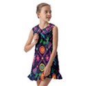 Pattern Nature Design Kids  Pilgrim Collar Ruffle Hem Dress View2