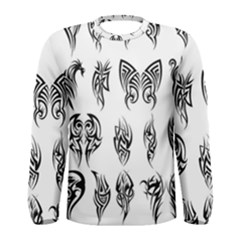 Tattoo Pattern Coin Purse Men s Long Sleeve Tee by artworkshop