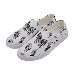 Tattoo Pattern Coin Purse Women s Canvas Slip Ons by artworkshop