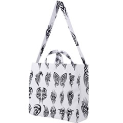 Tattoo Pattern Coin Purse Square Shoulder Tote Bag by artworkshop