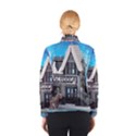 Winter Village Snow Brick Buildings Women s Bomber Jacket View2