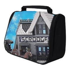 Winter Village Snow Brick Buildings Full Print Travel Pouch (small) by artworkshop