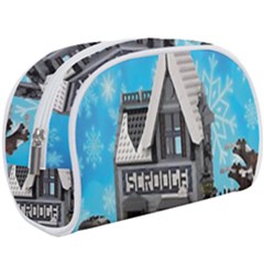 Winter Village Snow Brick Buildings Make Up Case (large) by artworkshop